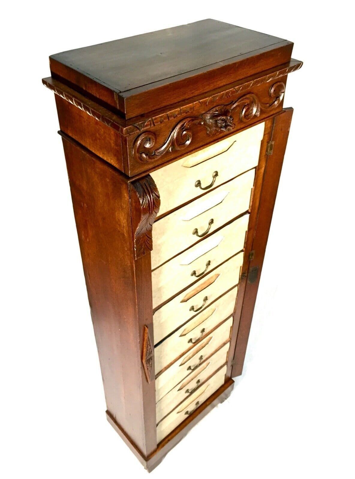 Antique Oak French Filing Cabinet / Chest Of Drawers / Cartonnier / 19th Century photo vintage