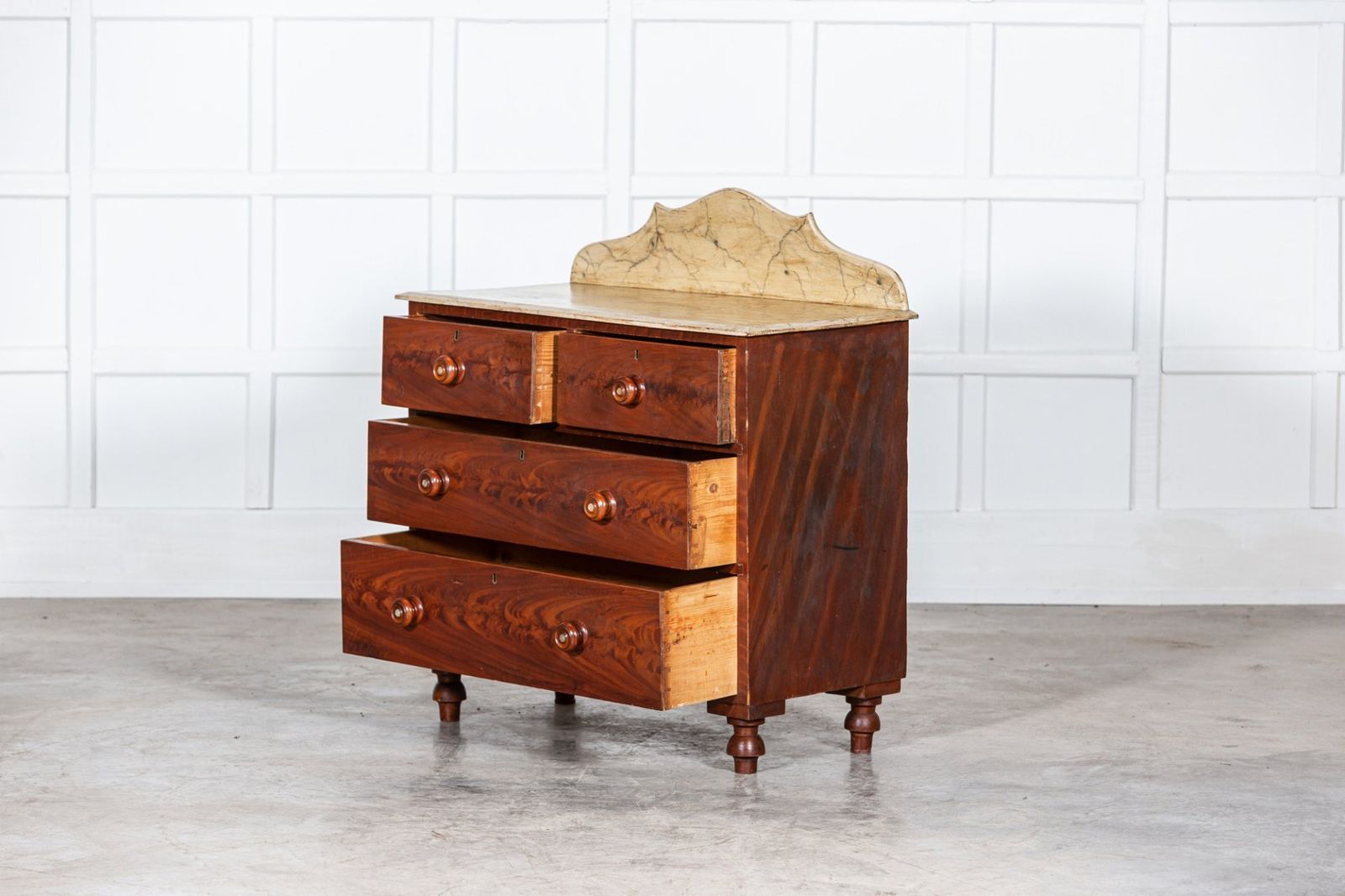 19thc Irish Grained Pine Chest Drawers photo 2243.0
