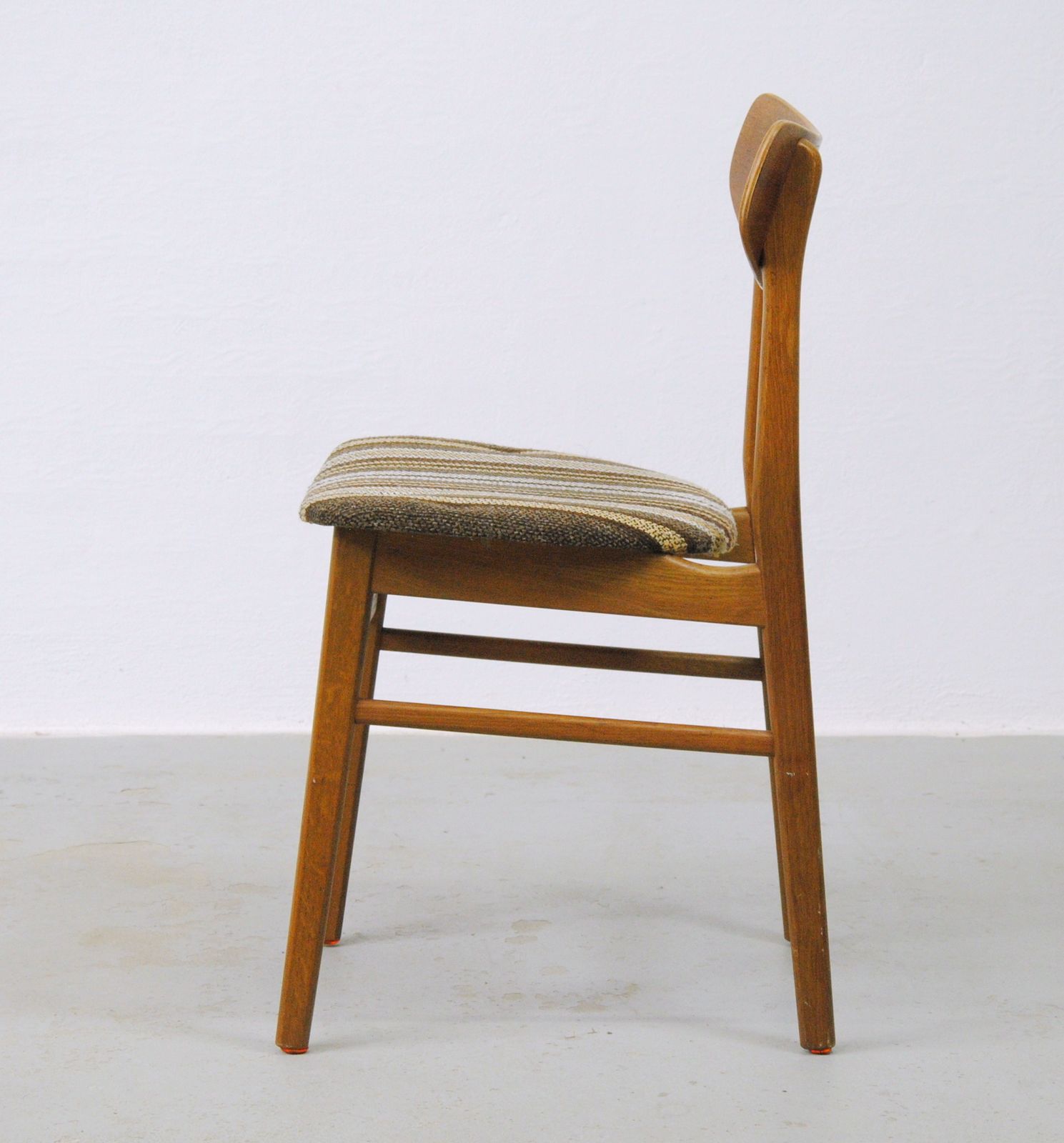 Furniture Set Of Five Danish Dining Chairs In Teak And Oak 1960's photo