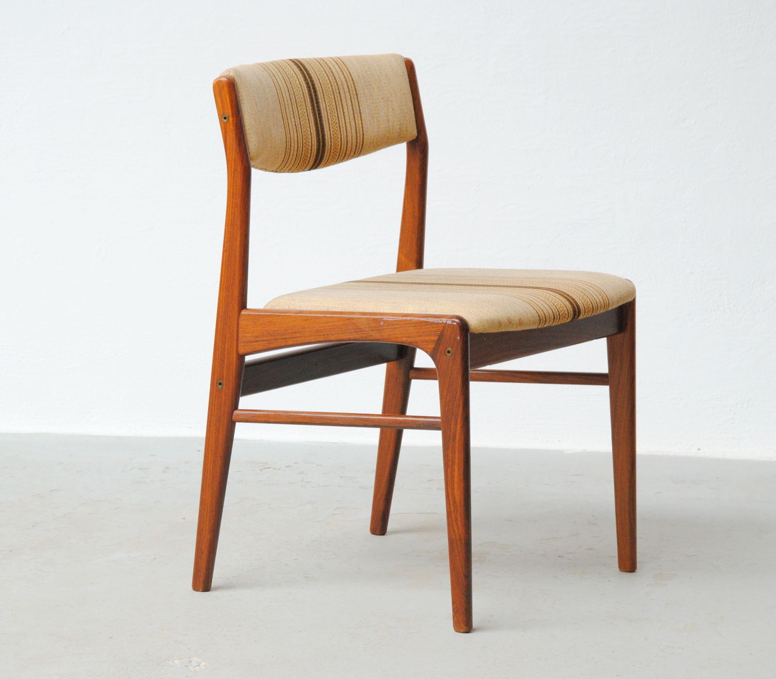 Set Of Five Restored Rosewood Dining Chairs Custom Upholstery Included 1970's photo vintage