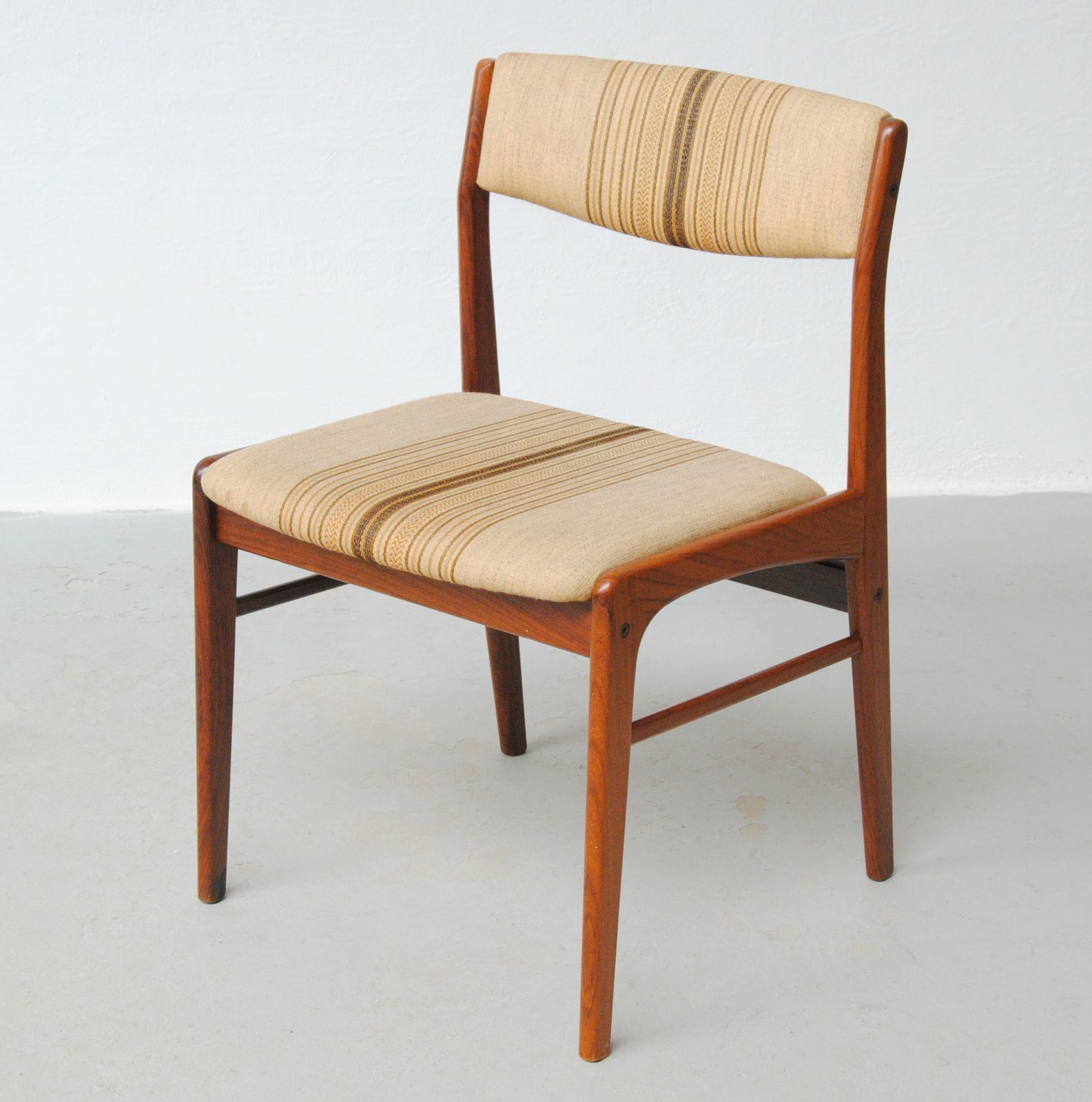 3660.0 Set Of Five Restored Rosewood Dining Chairs Custom Upholstery Included 1970's photo