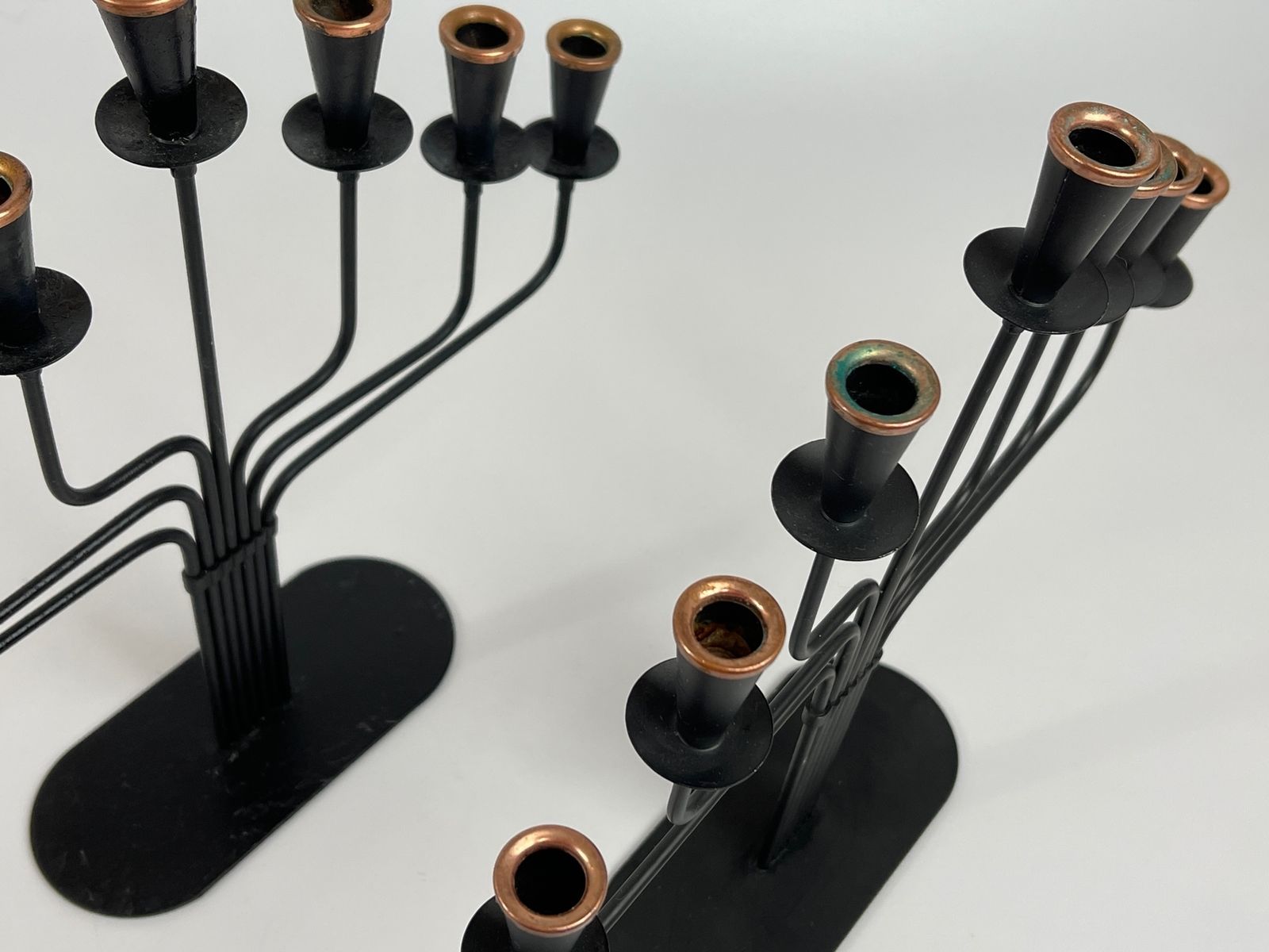 Pair Of Seven Armed Candlesticks By Ab Järnarmatur In Hillerstorp, Sweden, For Small Candles photo buy