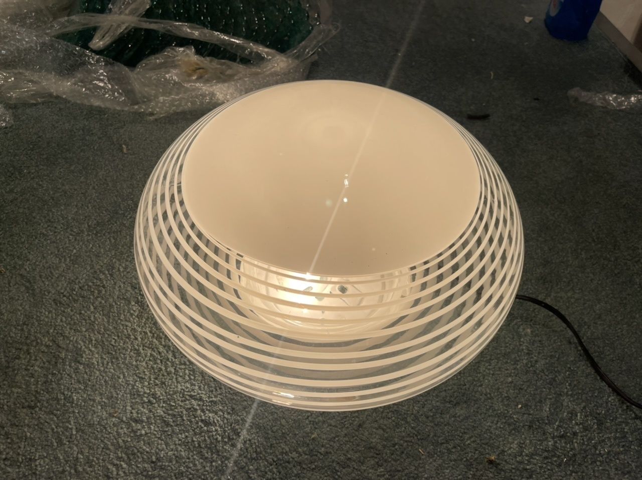 Italian Murano Glass Ceiling Lights Set Of 2 By Venini photo 990.0