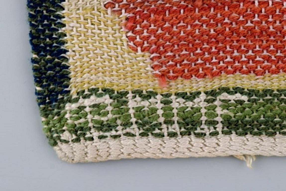 Märta Måås Fjetterström, Sweden, Hand Woven Wall Rug Of Wool photo Textiles