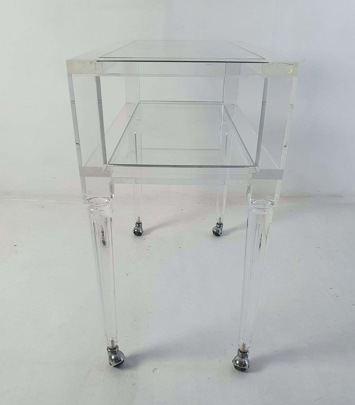 Italian Vintage Lucite Bar Cart photo vintage