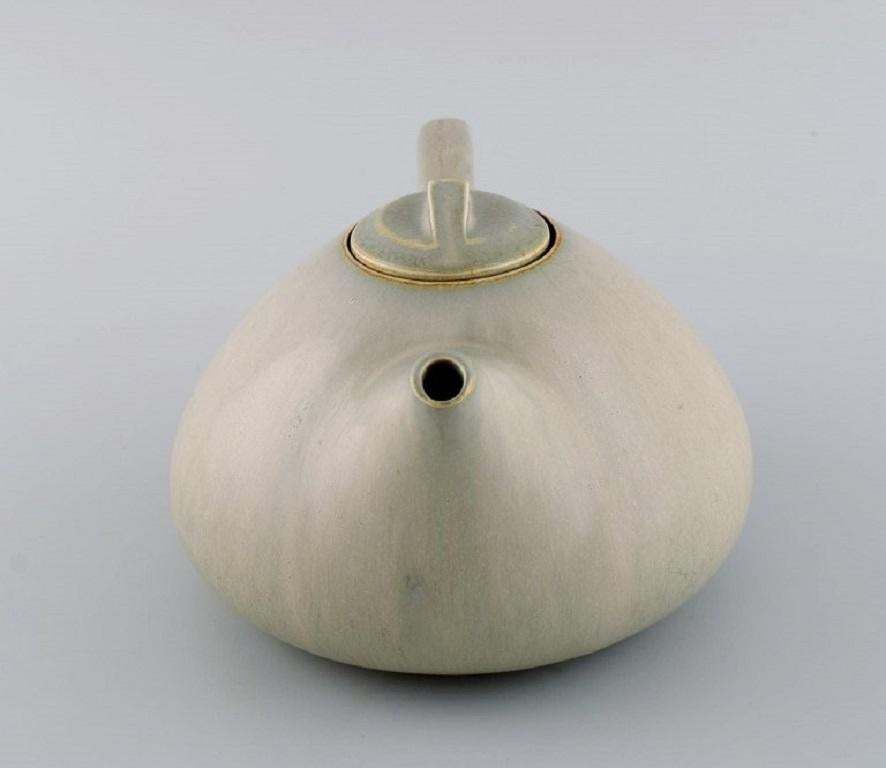 Eva Stæhr Nielsen For Saxbo, Teapot In Glazed Stoneware, Mid 20th C photo for sale
