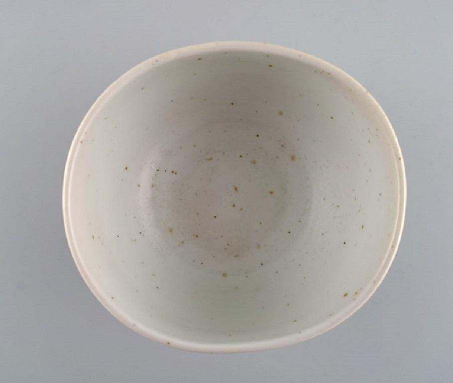 Nils Thorsson For Royal Copenhagen Rare Bowl In Glazed Faience 1970s photo 217.0
