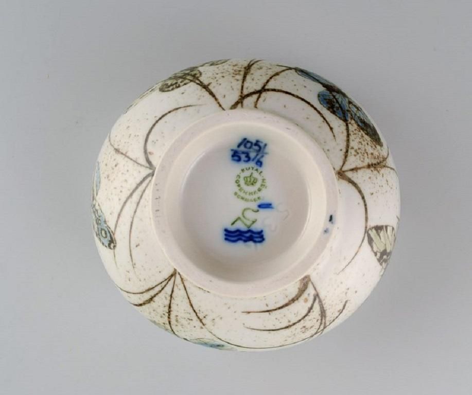 Nils Thorsson For Royal Copenhagen Rare Bowl In Glazed Faience 1970s photo buy