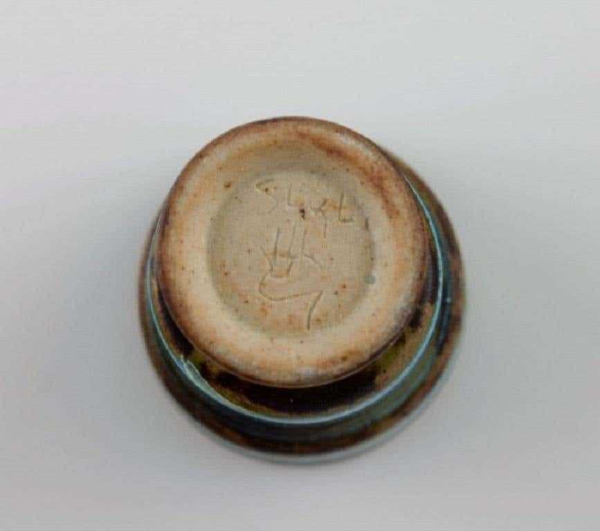 Stig Lindberg For Gustavsberg Studiohand, Miniature Vase In Glazed Ceramics photo 289.0