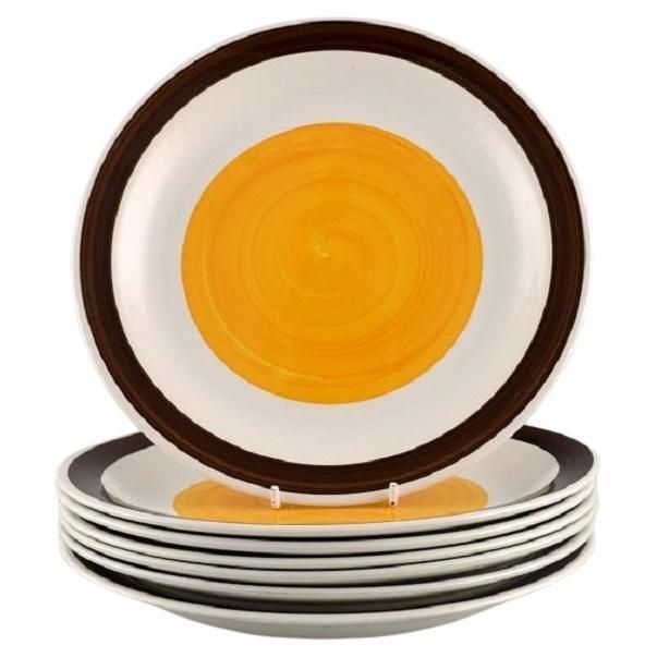 Carl Harry Stålhane '1920 1990' For Rörstrand, Seven Solöga Dinner Plates