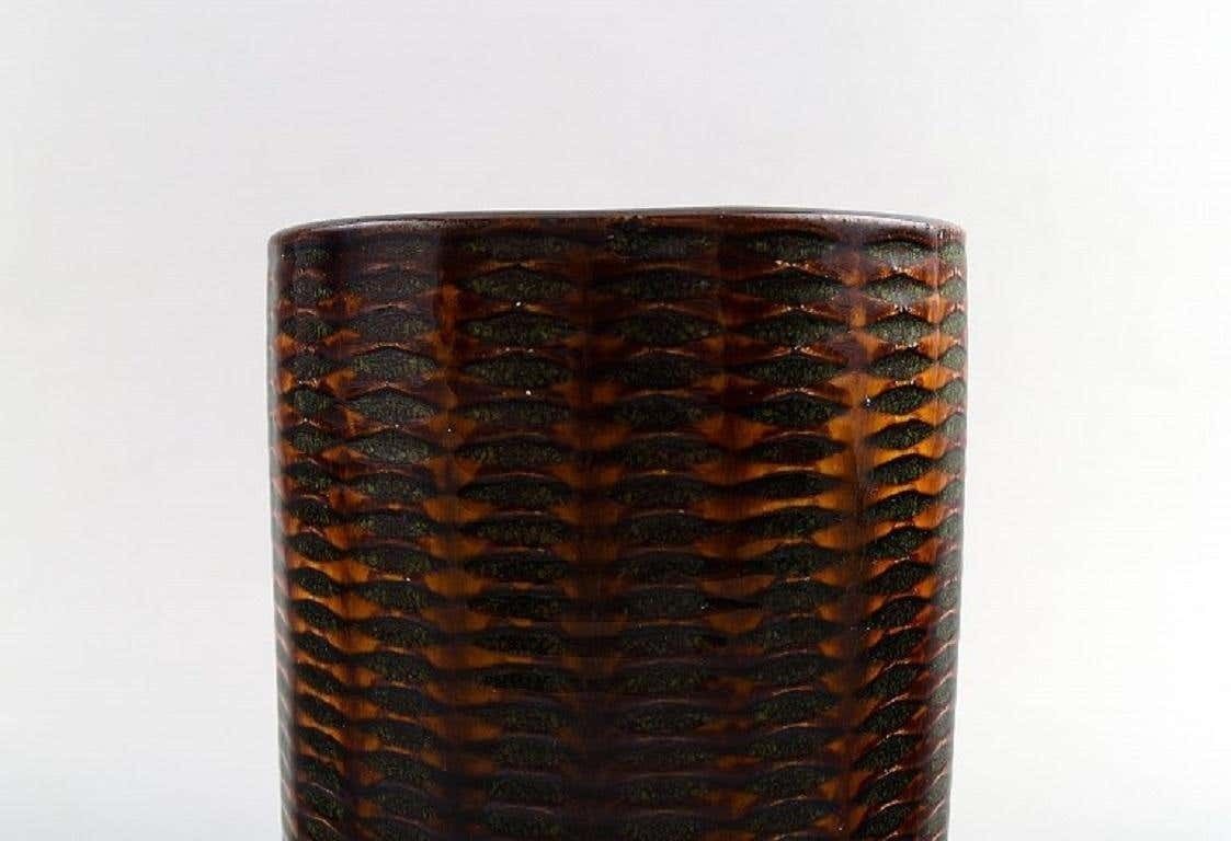 Stig Lindberg, Gustavsberg, Domino Vase In Ceramic, 1950s photo for sale