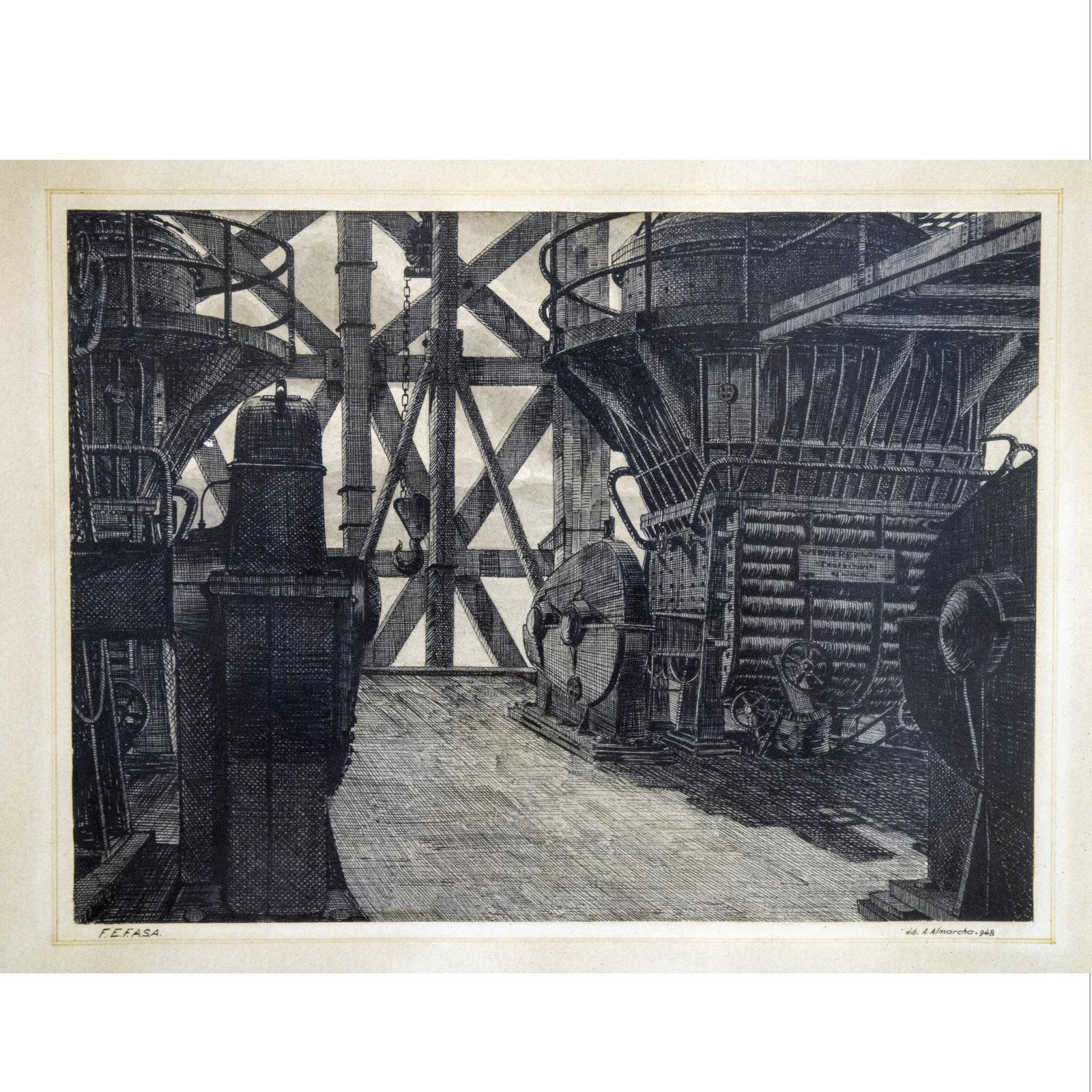 Artistic Drawing In Charcoal And Graphite By Adolfo Almarcha, Spain, 1978 photo 312.0