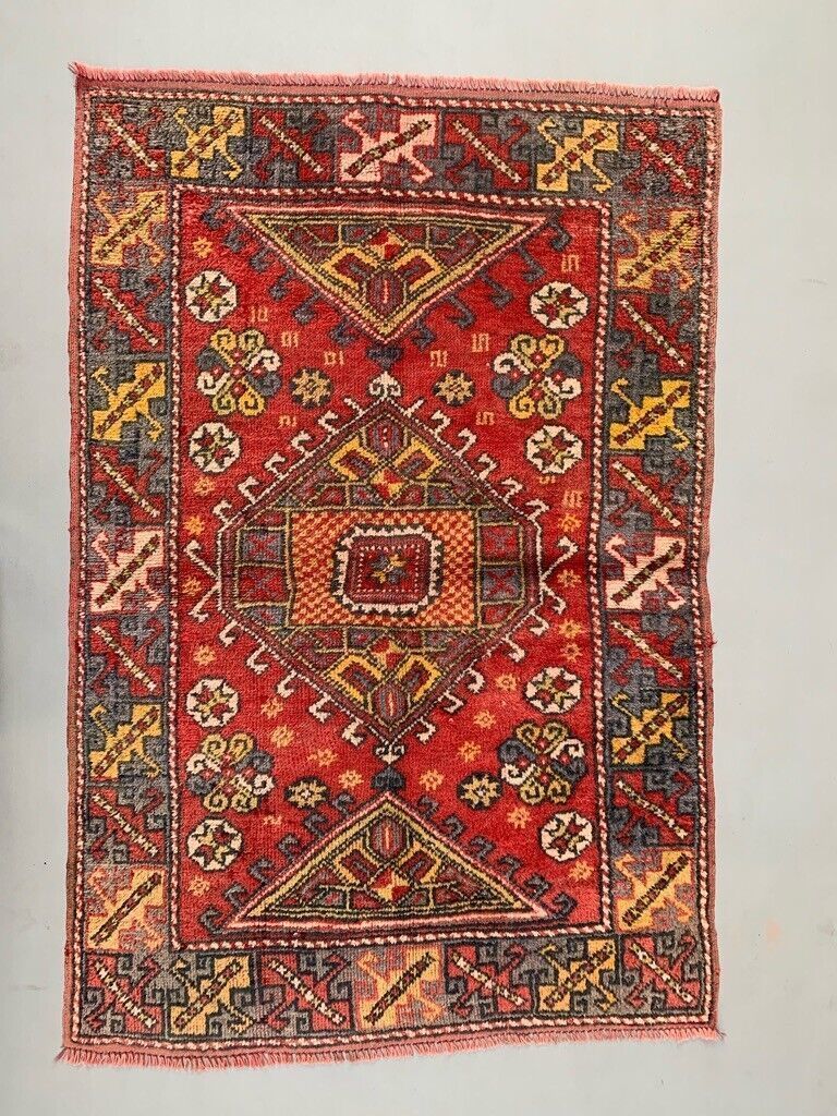 Vintage Western Turkish Rug Oriental 180x117 Cm Tribal Medium Carpet, Red photo furniture
