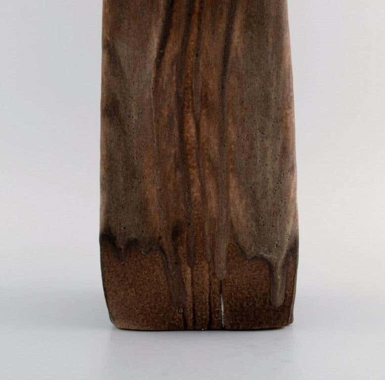 European Studio Ceramicist, Unique Vase In Glazed Ceramics, Late 20th C. photo buy