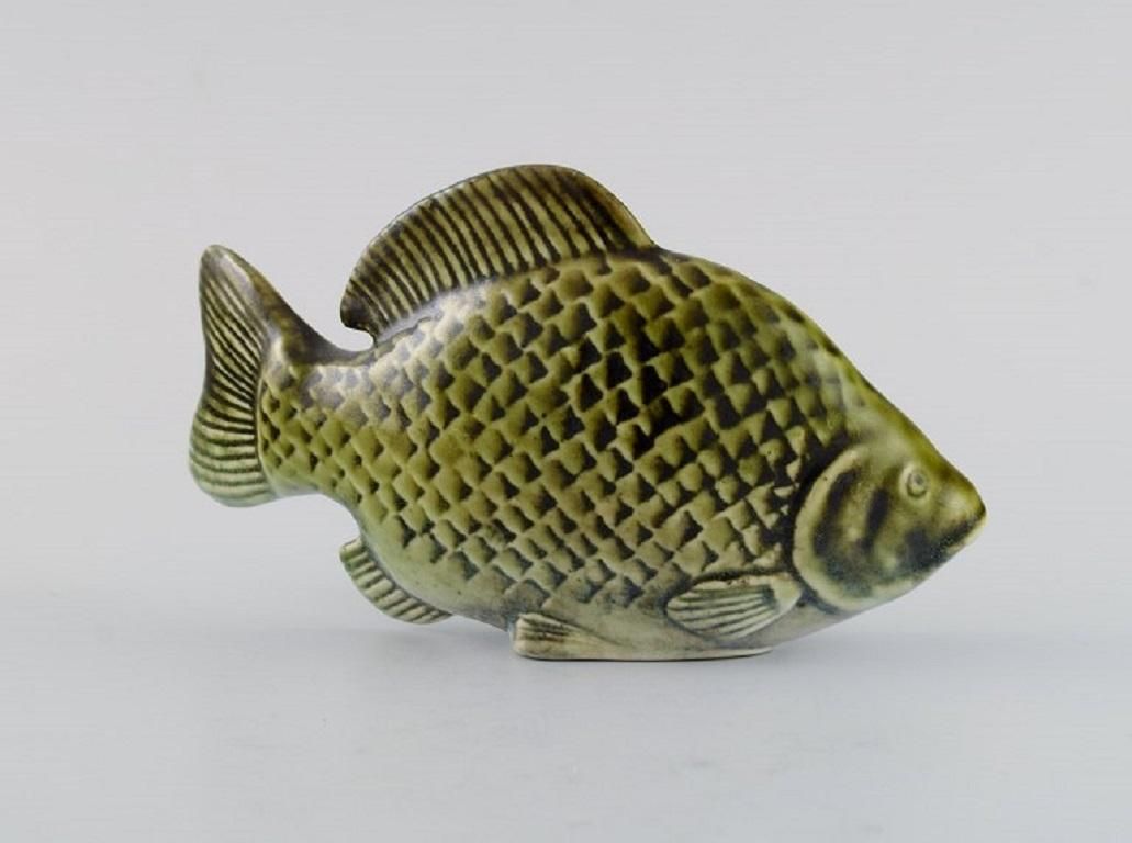 Sven Wejsfelt '1930 2009' For Gustavsberg Unique Stim Fish In Glazed Ceramics photo furniture