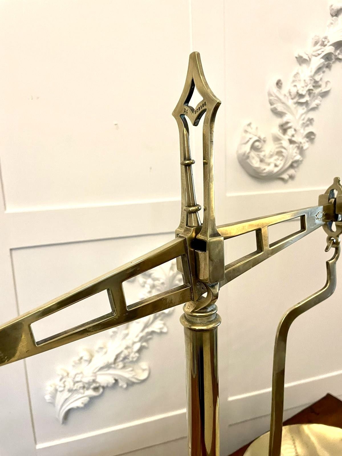 Antique 19th Century Pair Of Brass Scales photo Home Decor