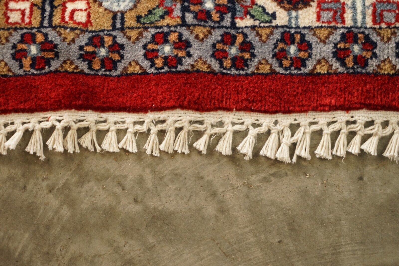 Large 283 X 183cm Handwoven Multicolor Rug / Carpet Floral Tree Look photo vintage
