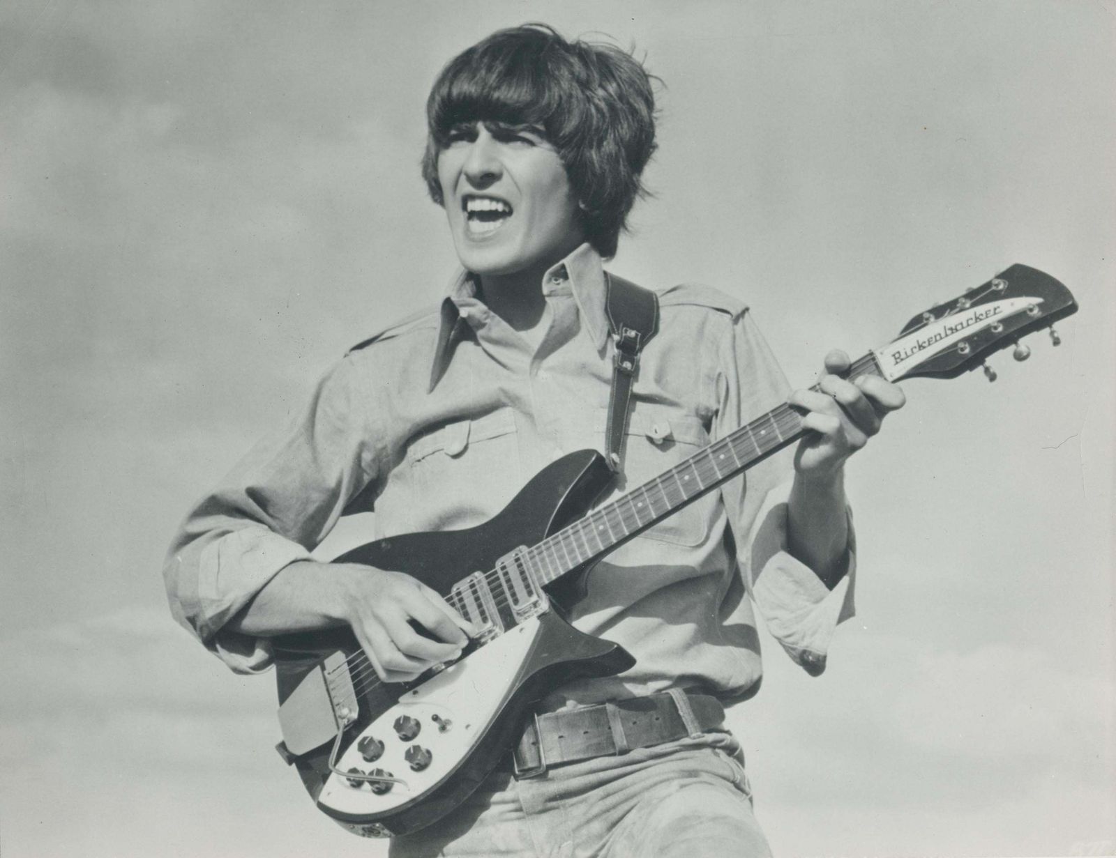Martin Weaver George Harrison, Guitar, Black And White Photograph, Circa 1970s, Circa 1970s