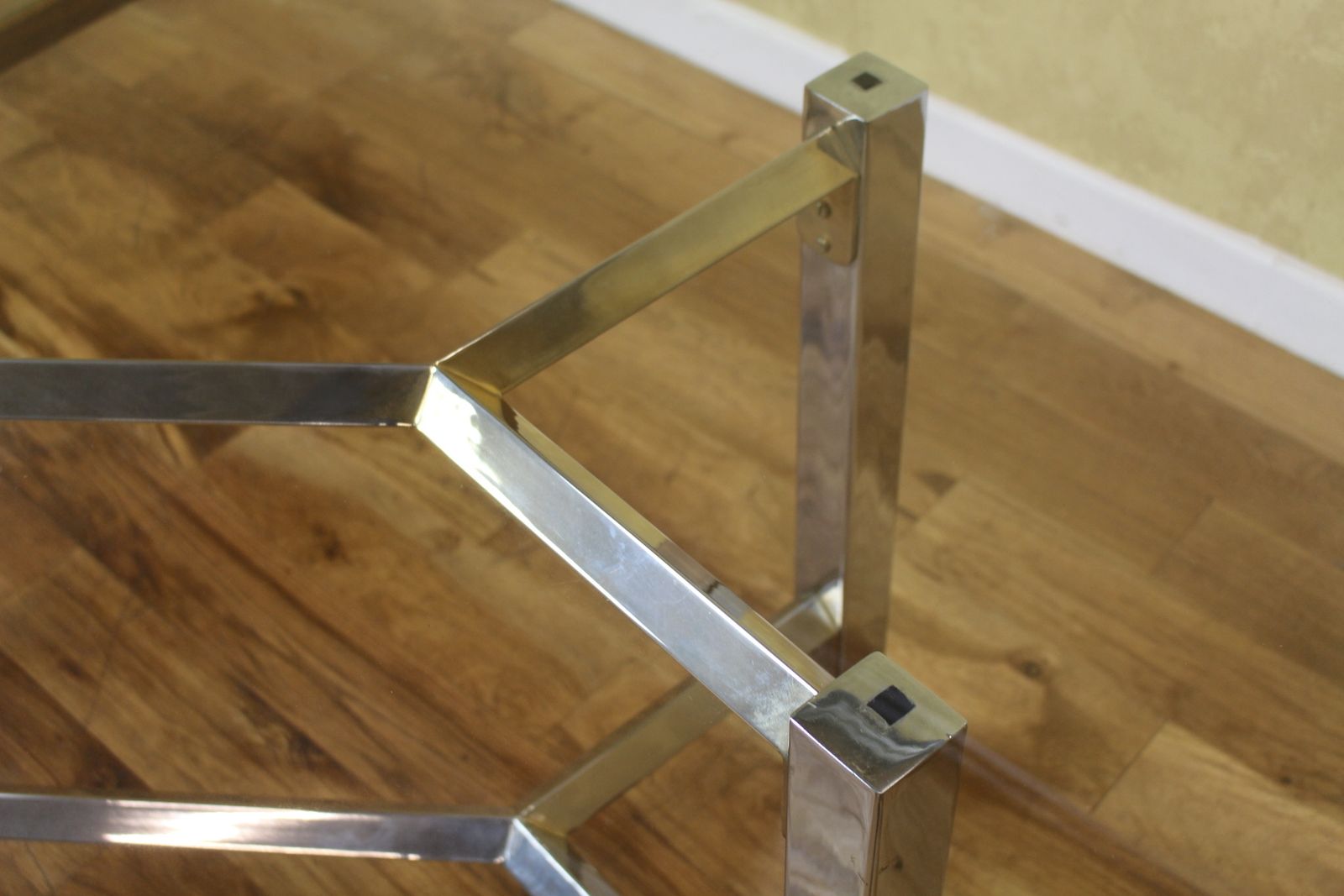 Italian 1970’s/80’s Glass And Metal Dining Table photo Furniture