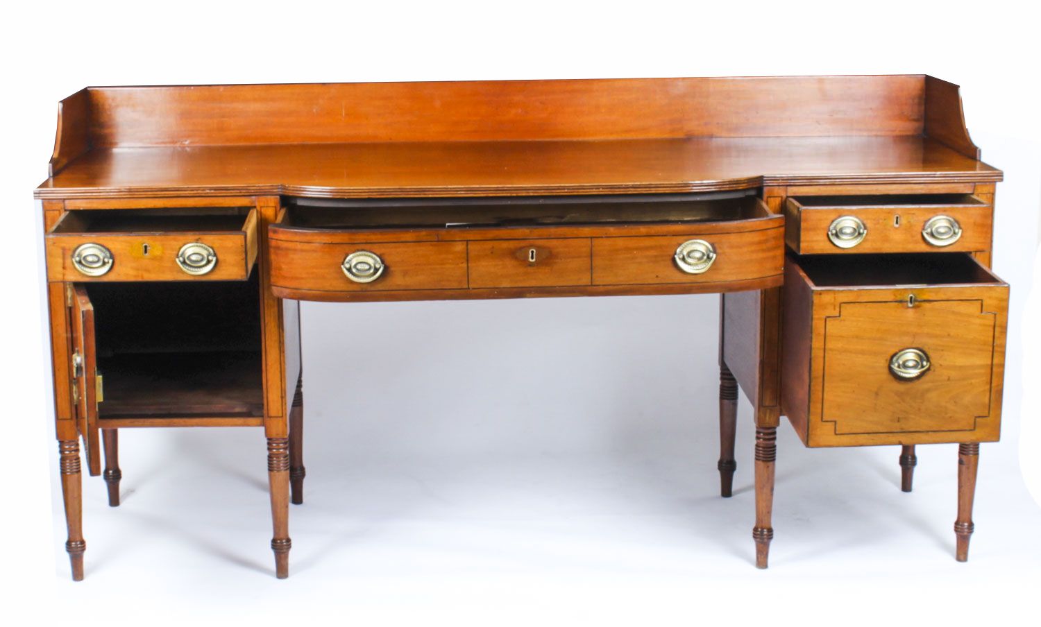 2950.0 Antique George III  Mahogany And Line Inlaid Sideboard Ca 1790 photo