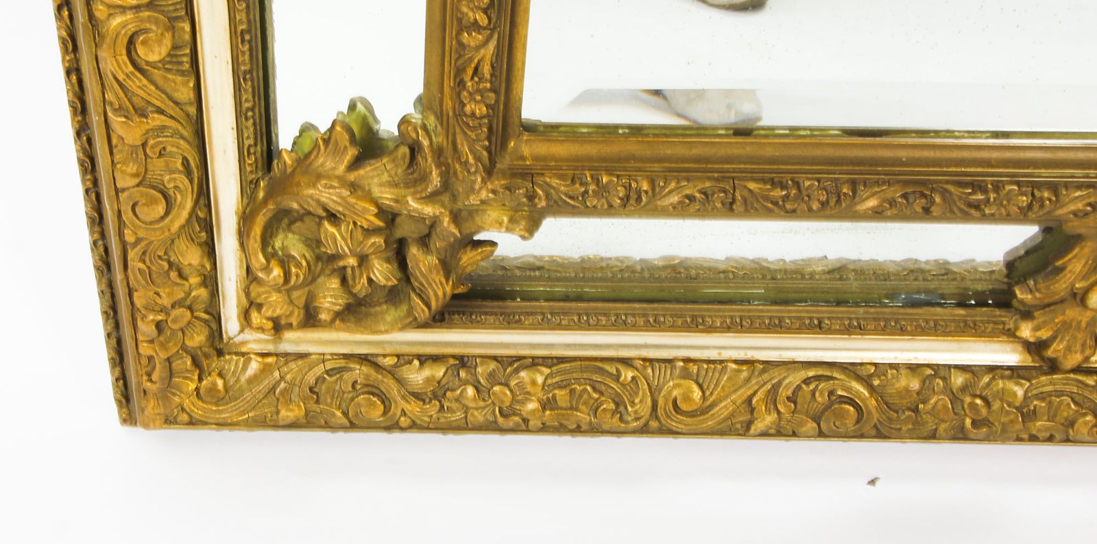 Antique French Giltwood Overmantel Louis Revival  Mirror C1860 19th C  160x103cm photo vinterior