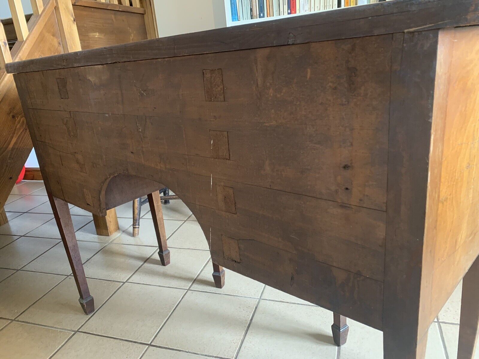 3750.0 Lovely Small Inlaid Late 18th Century Georgian Serpentine Sideboard. photo