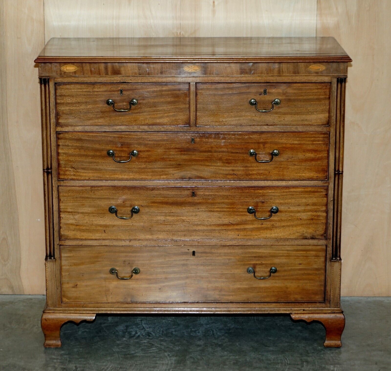 Large Fine Antique Thomas Chippendale Sheraton Revival Mahogany Chest Of Drawers photo furniture
