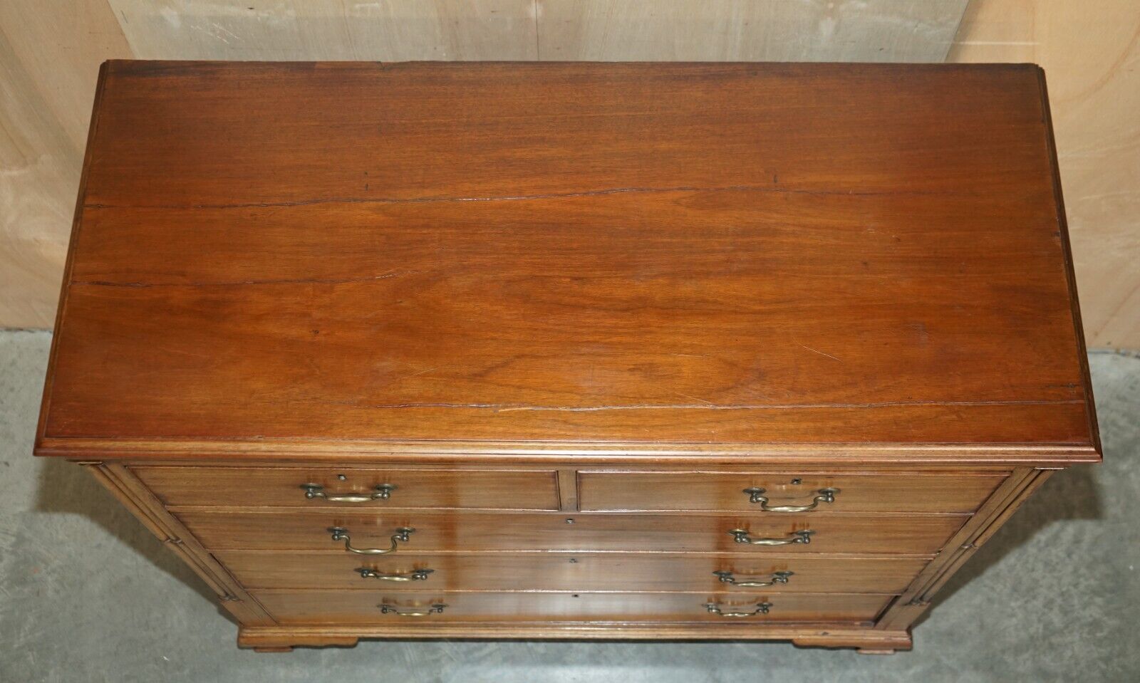Large Fine Antique Thomas Chippendale Sheraton Revival Mahogany Chest Of Drawers photo vintage