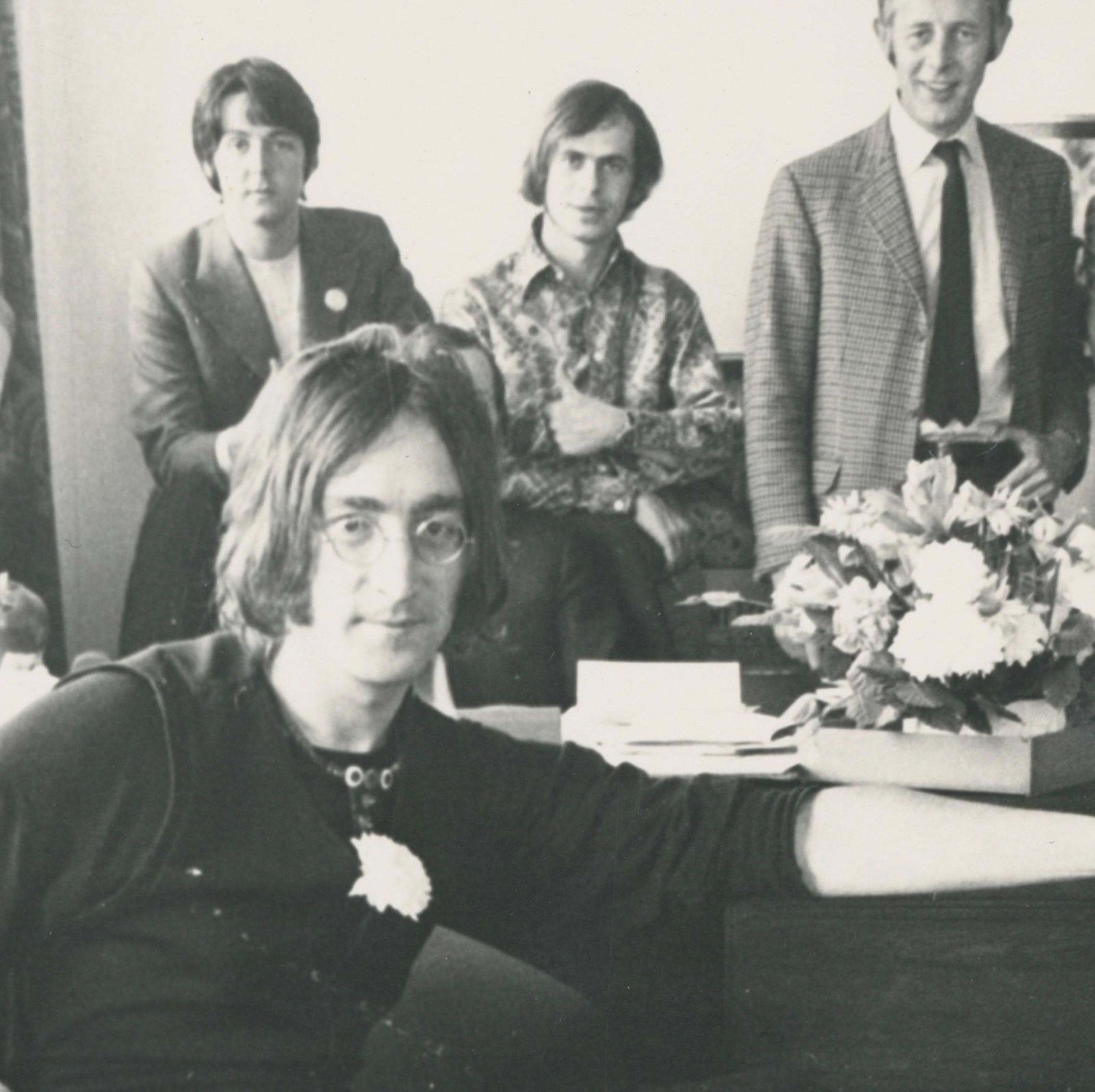 The Beatles Office Black And White Photograph photo for sale