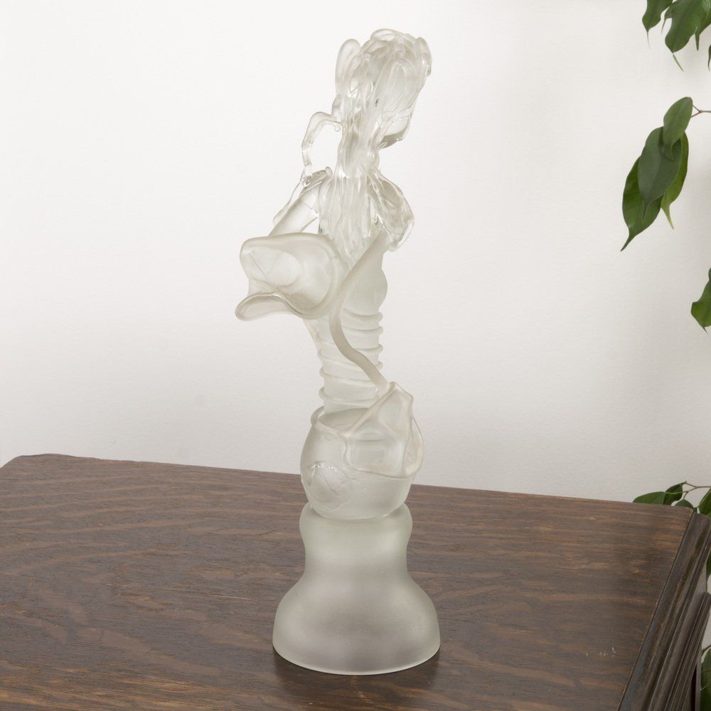 Statuette Depicting A Madonna In Artistic Glass By Ion Tamaian photo for sale