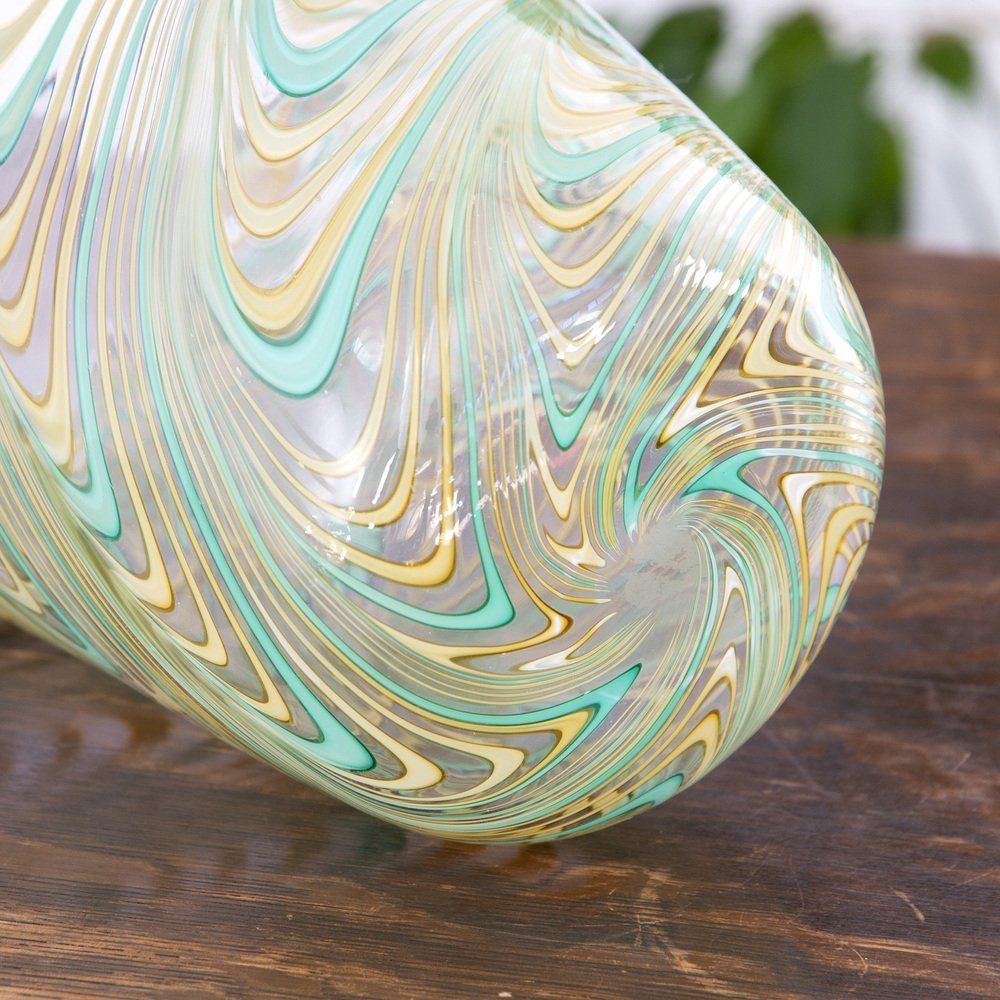 Phoenician Vase In Murano Glass With Polychrome Filigree And Crystal By Archimede Seguso photo vinterior