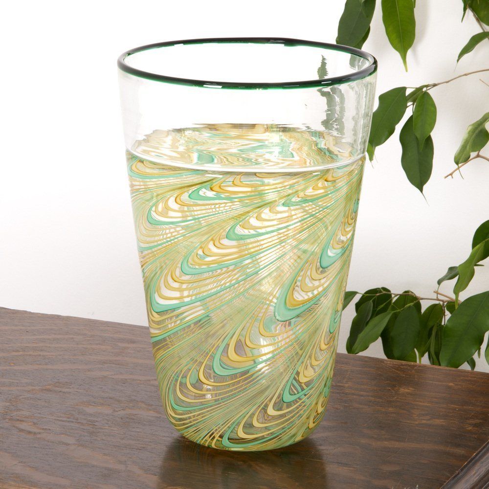 photo furniture Phoenician Vase In Murano Glass With Polychrome Filigree And Crystal By Archimede Seguso