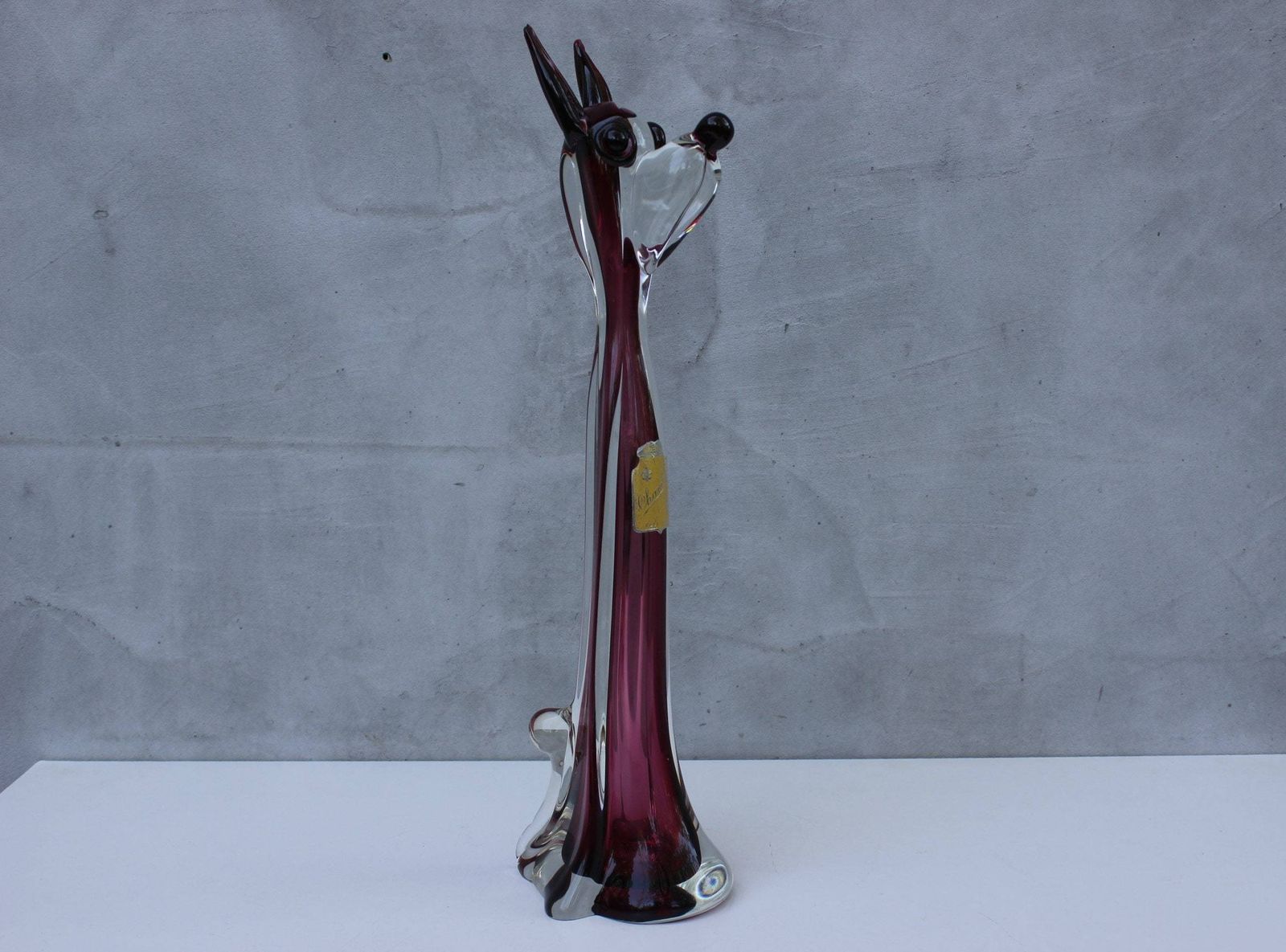 Rare Murano Glass Dog Sculpture Fratelli Toso Italian Art Glass Figurine Collect Murano Statue photo vintage