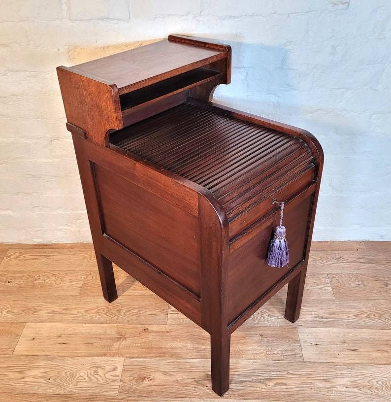 Vintage Roll Top Desk  Vintage Single Desk  Vintage Music Stand  Tambour Front Desk