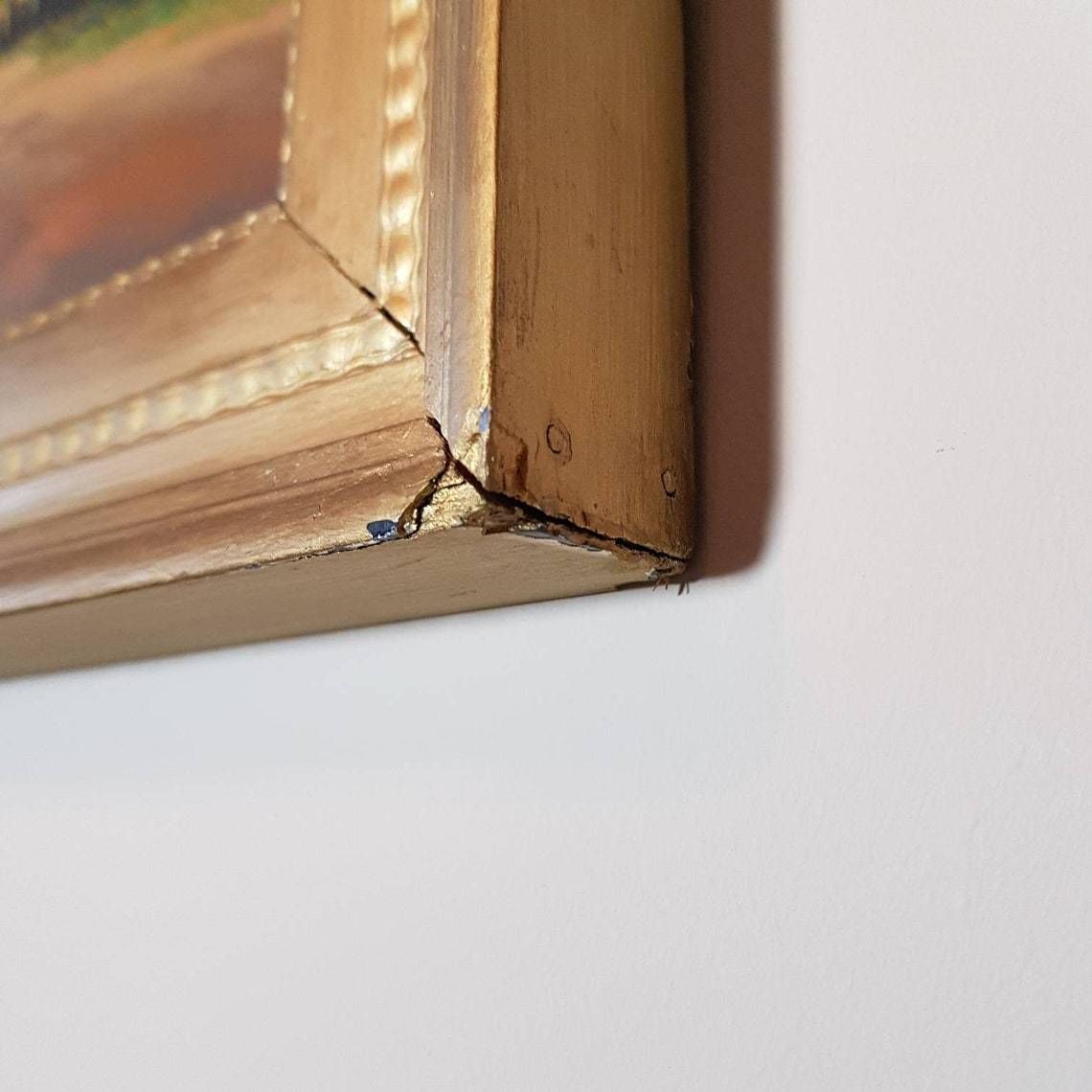 Wood Frame Painting Representing An Old Dutch Scene photo buy