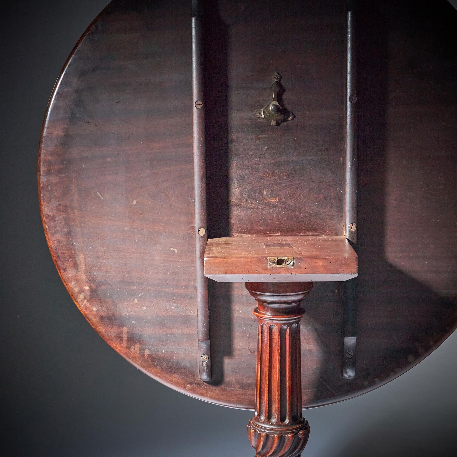 Rare 18th Century George III Mahogany Irish Wolf Foot Tripod Table, Circa 1760 photo 8995.0