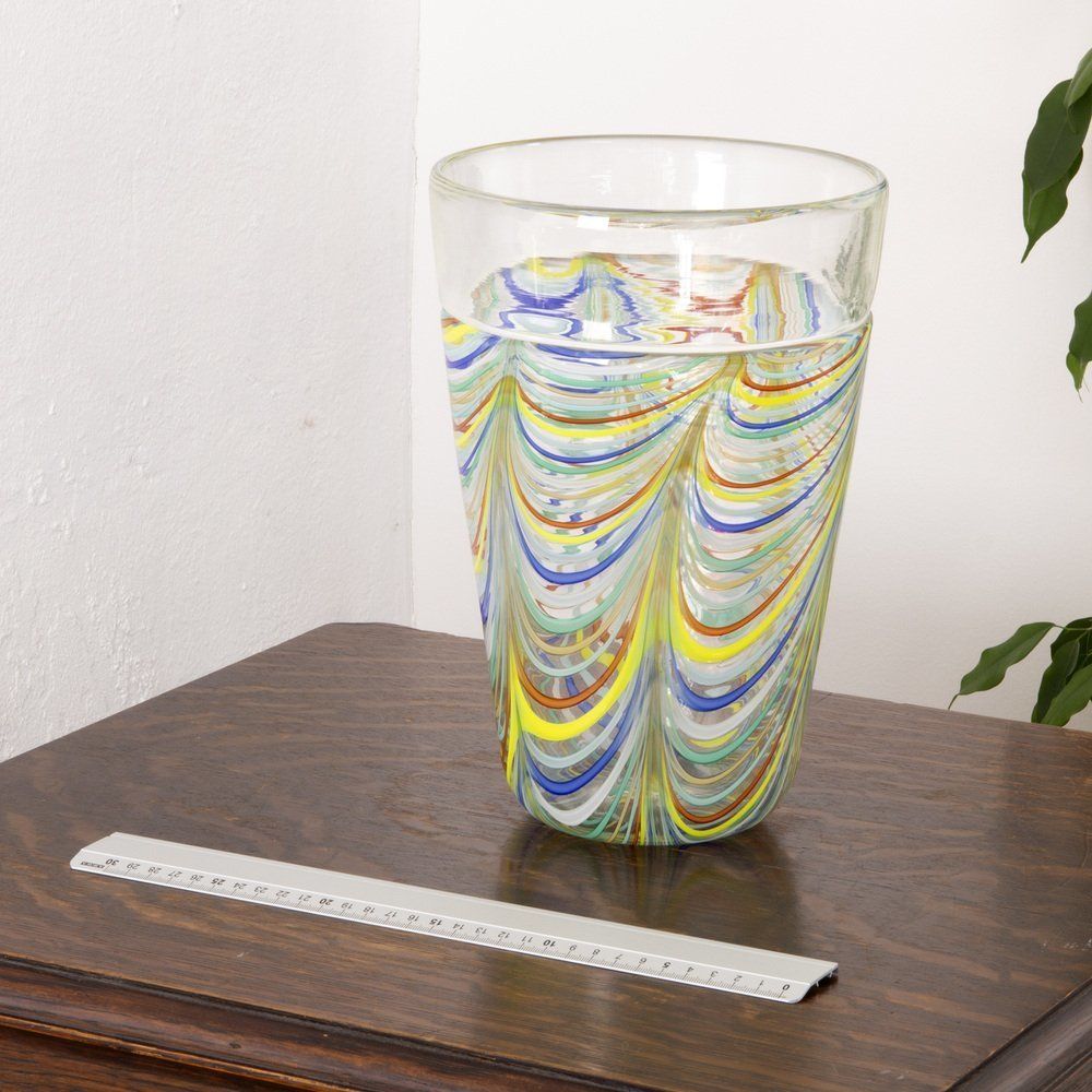 Home Decor Phoenician Vase In Murano Glass With Polychrome Filigree And Crystal By Archimede Seguso photo