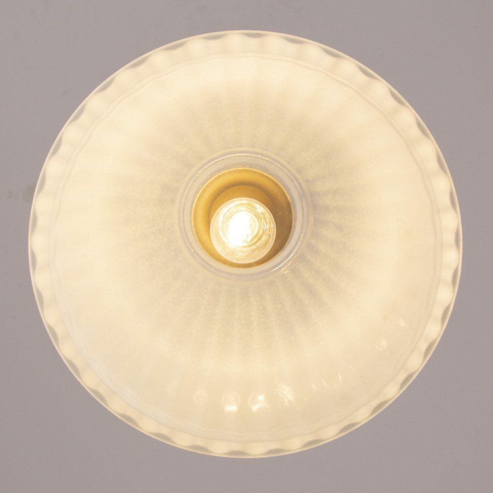 Suspension Lamp In White And Gold Murano Glass Italy 1980s photo Lighting