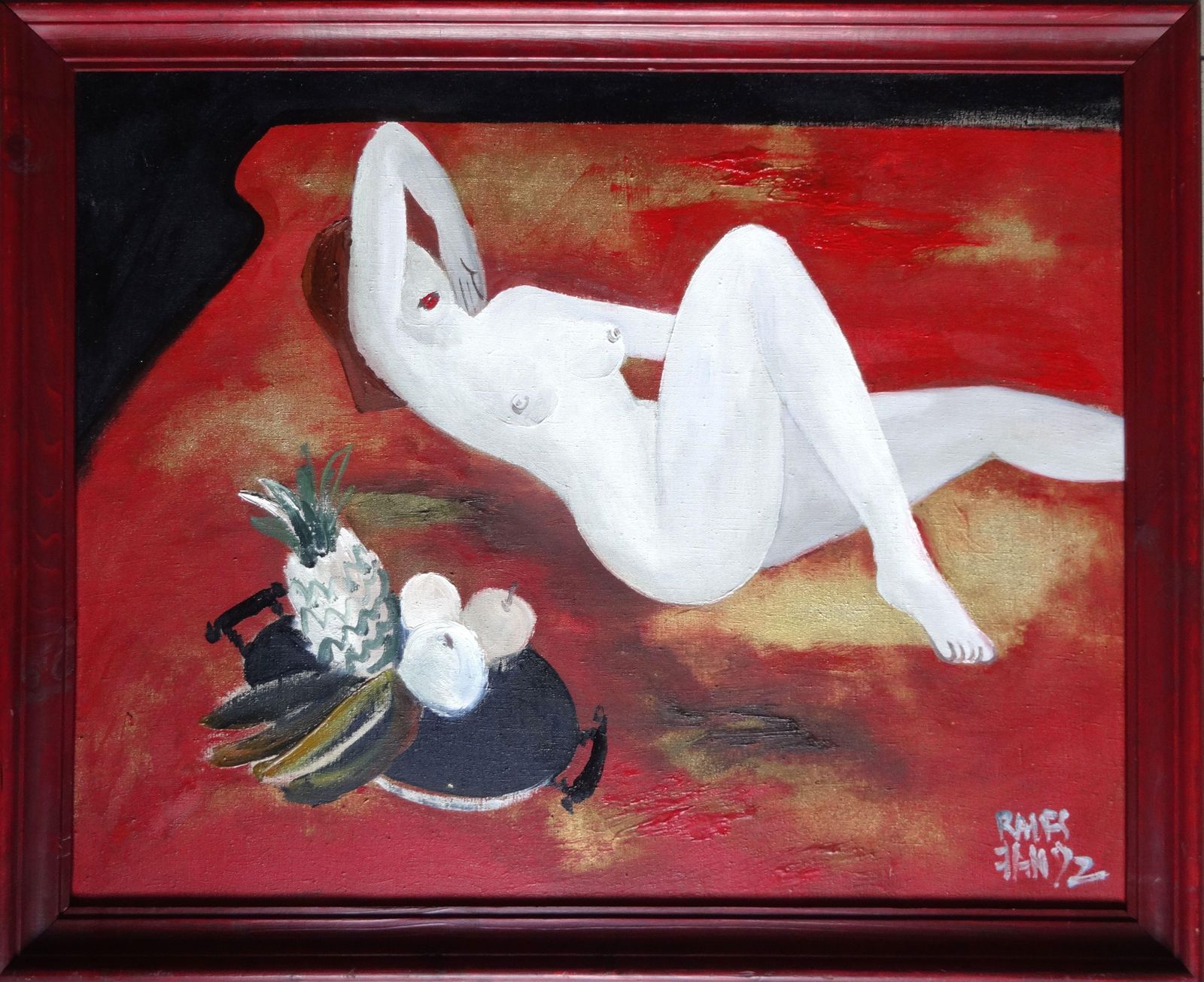Ralfs Jansons On The Red. 1992. Oil On Canvas photo Art