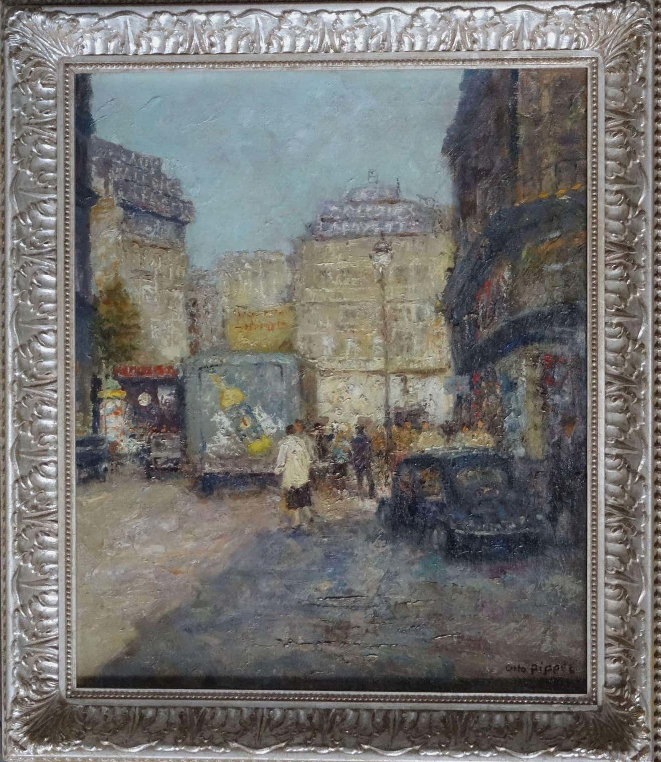 Otto Eduard Pippel Lafayette Street, Paris. Oil On Canvas photo furniture