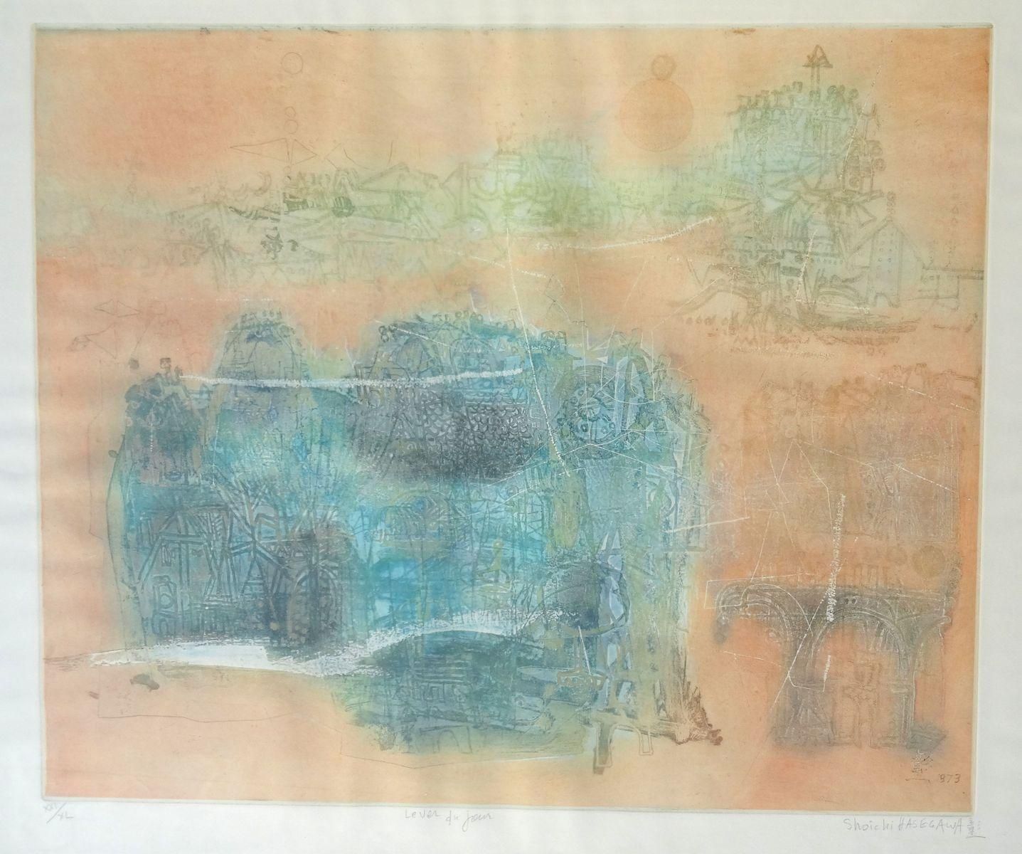 Shoichi Hasegawa Lever Du Jour. 1973. Xxl / Xl Paper, Etching