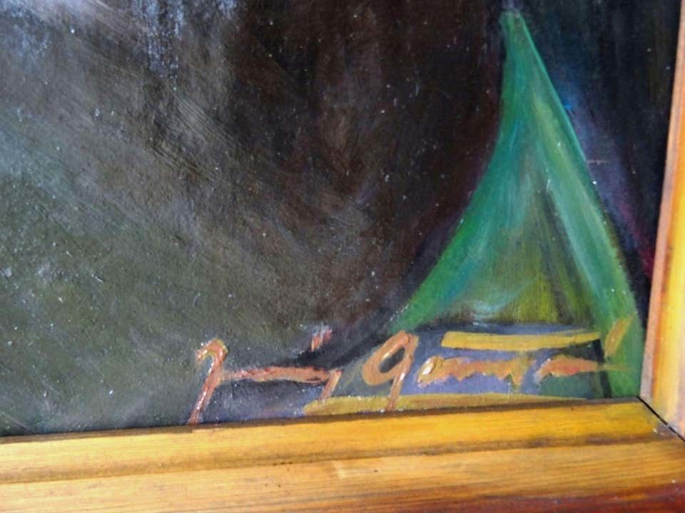 Juris Germanis Girls Portrait. Oil On Canvas, photo furniture