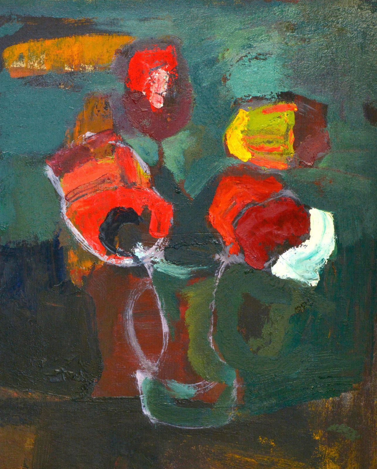 Aleksandr Rodin Tulips Bouquet. Oil On Cardboard