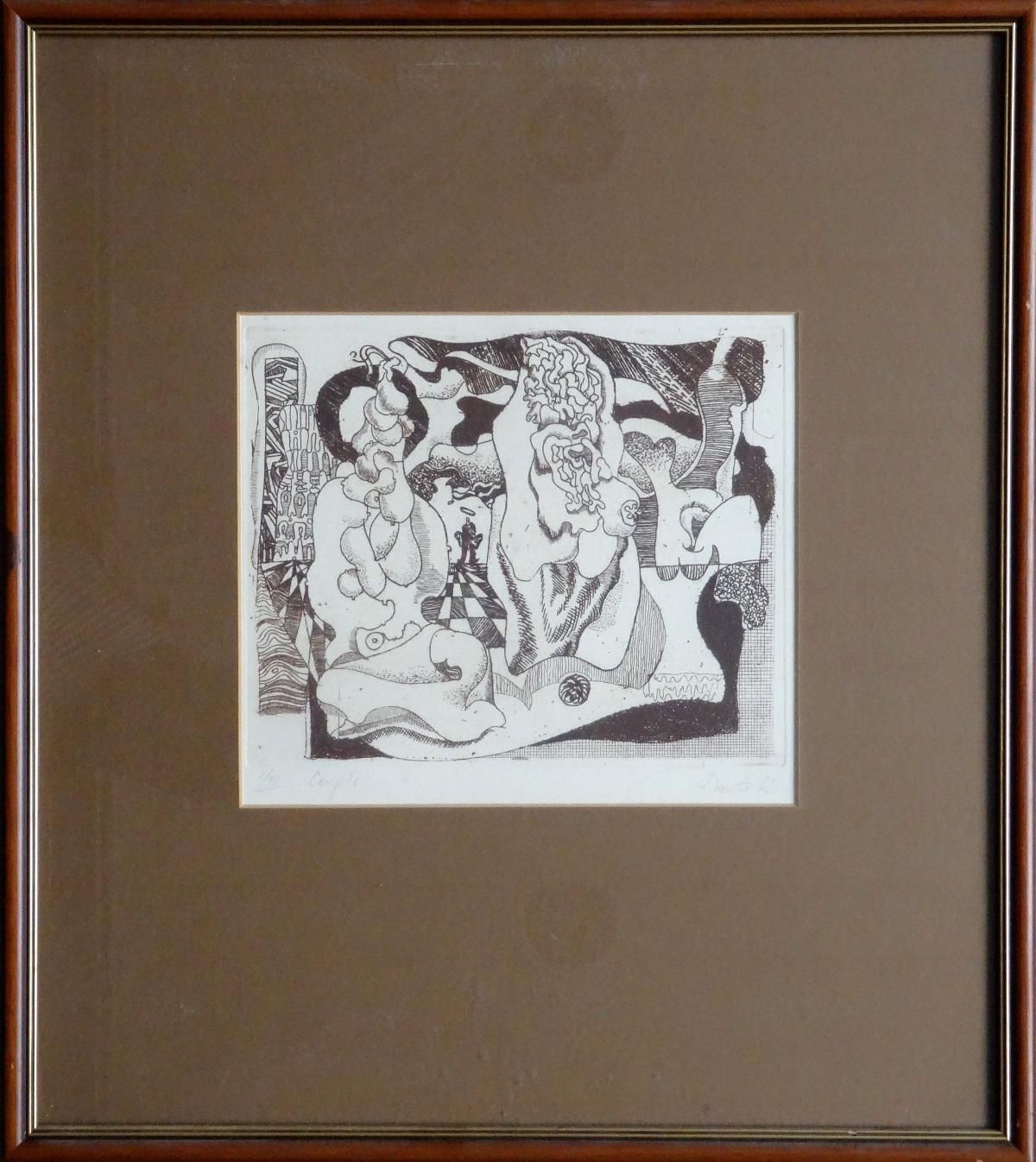 Aleksandrs Dembo Couple. I/XX. 1992. Paper, Etching photo furniture