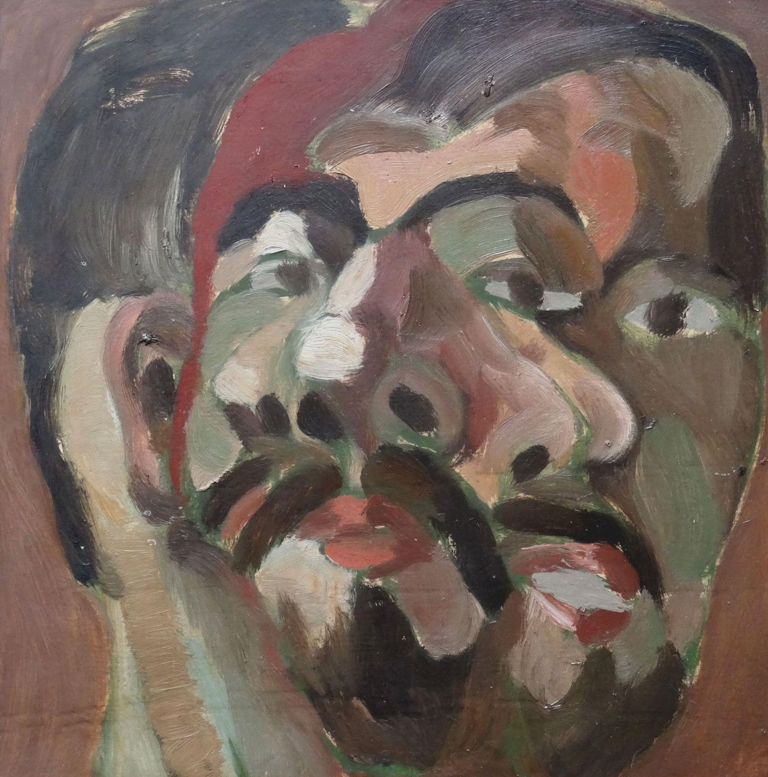 Vladimir Glushenkov Dynamic Self Portrait. 1972. Cardboard, Oil