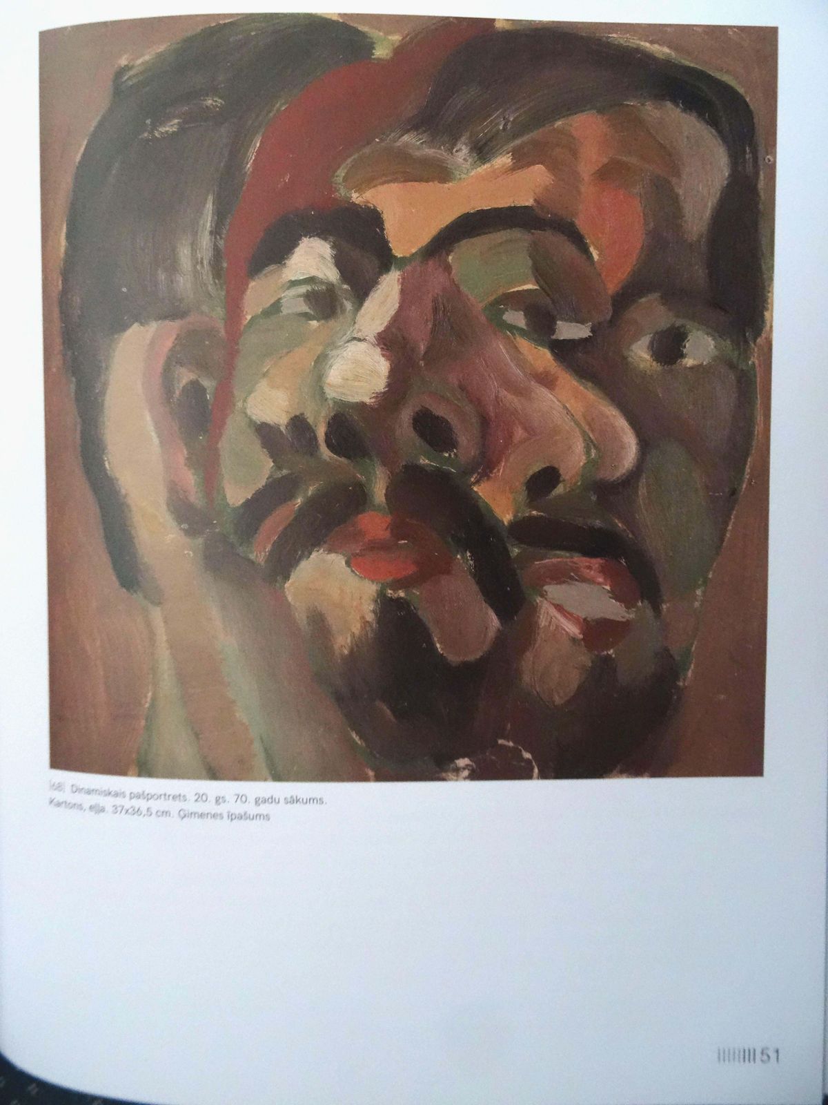 Vladimir Glushenkov Dynamic Self Portrait. 1972. Cardboard, Oil photo Art