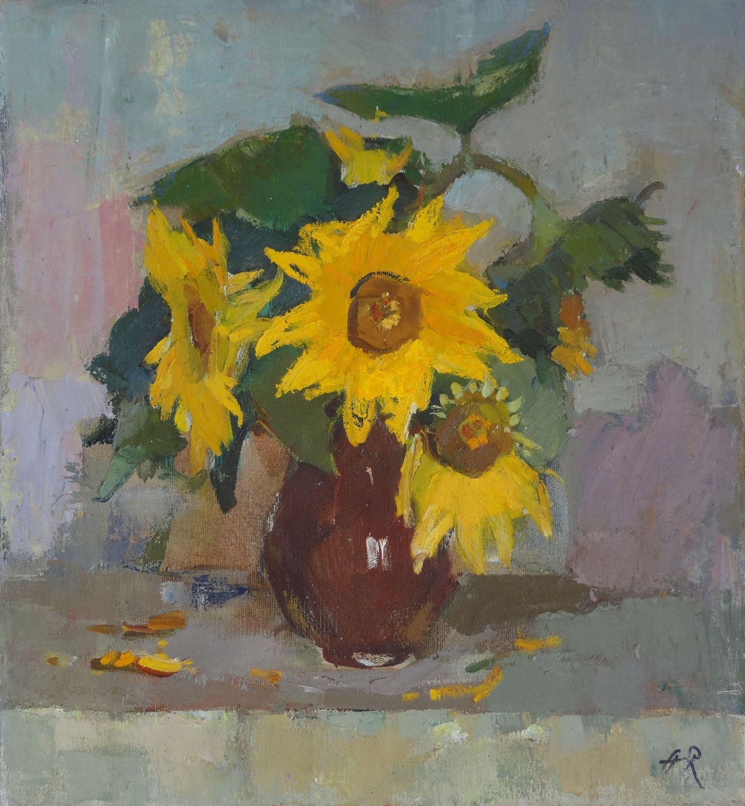 Sunflowers 1994 Oil On Canvas, 1990s