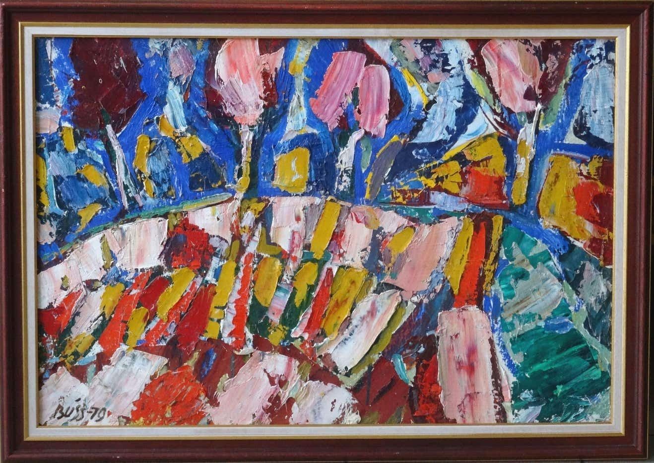 Valdis Bush Autumn Day. 1979, Cardboard, Oil, photo furniture