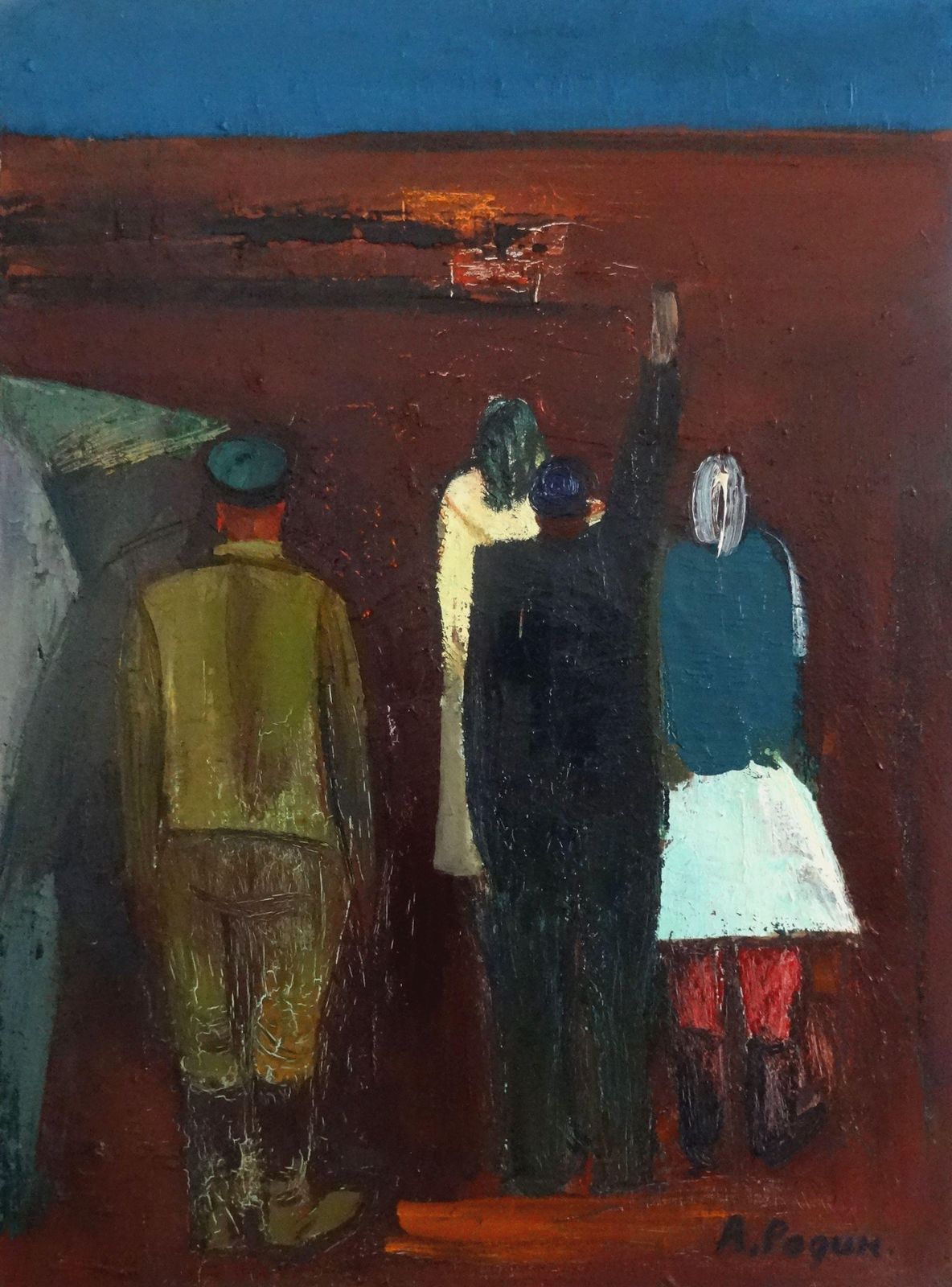 Aleksandr Rodin First Furrow. 1980. Oil On Canvas
