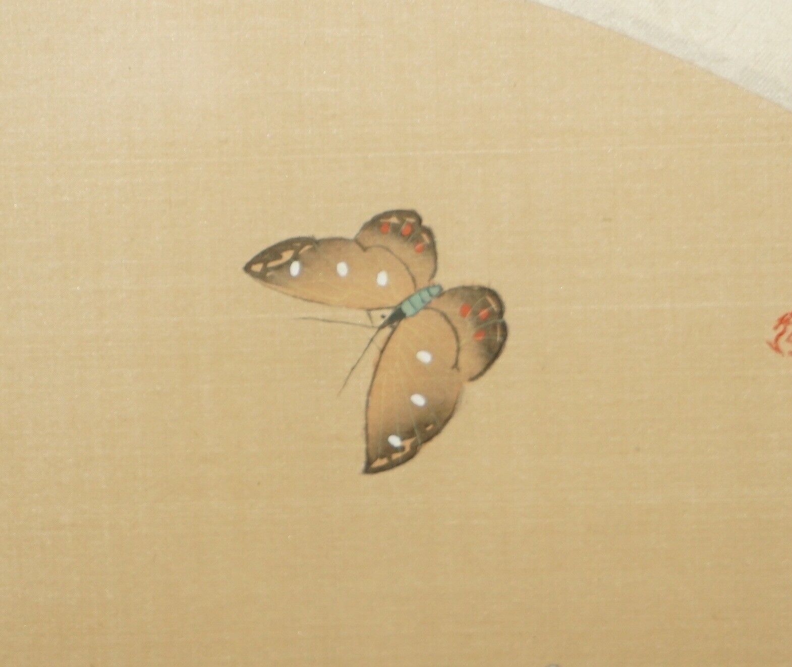 Art Pair Of Signed Antique Chinese Watercolour Silk Paintings Of Geisha Girl Flowers photo